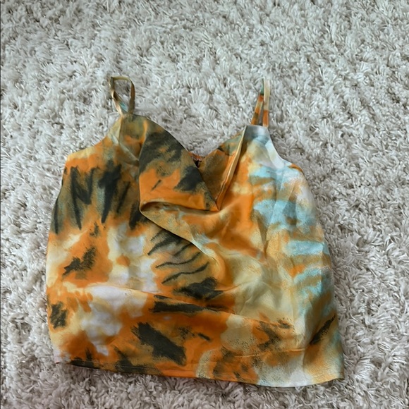 Nasty Gal Right On Tie Dye Cowl Crop Top - Picture 2 of 5
